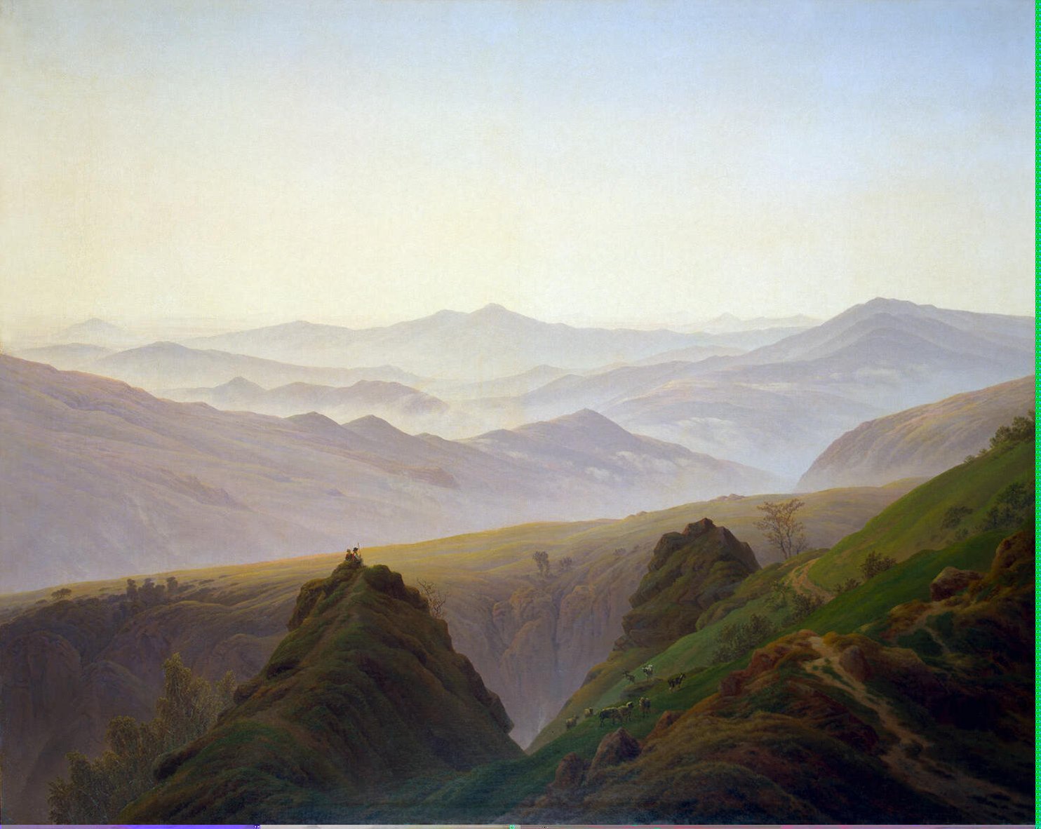 1484x1182 Morning In The Mountains Painting David Friedrich Caspar Oil - Morning Painting