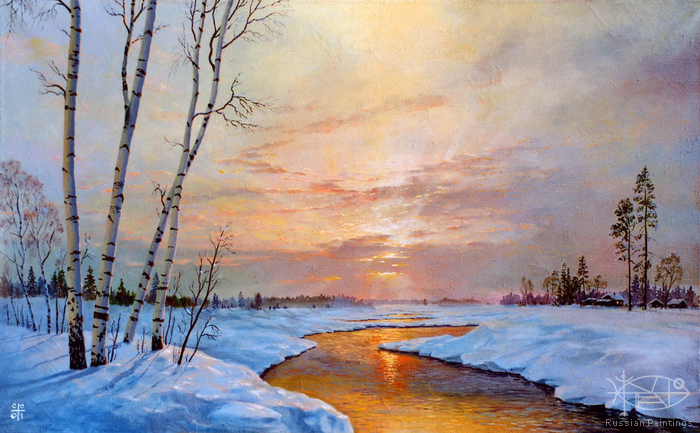 700x433 Russian Paintings Gallery - Morning Painting