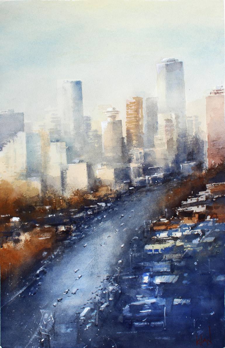 770x1191 Saatchi Art Vancouver Morning Painting By S Khan - Morning Painting