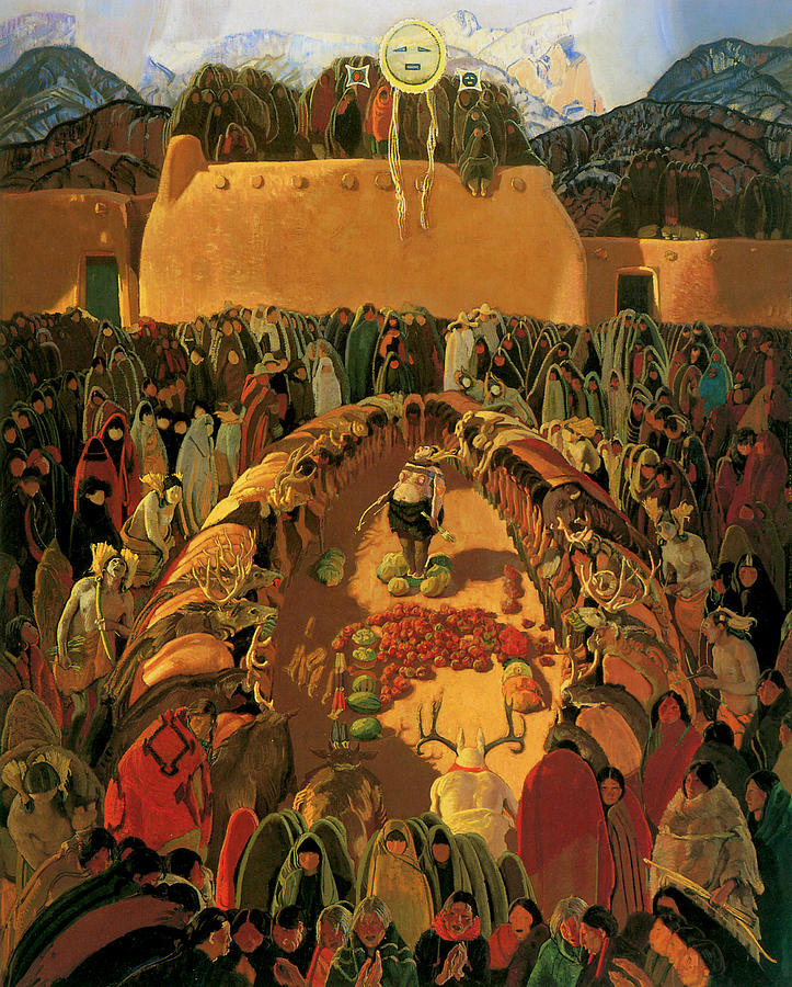 723x900 Moon Morning Star And Evening Star Painting By Ernest L Blumenschein - Morning Star Painting