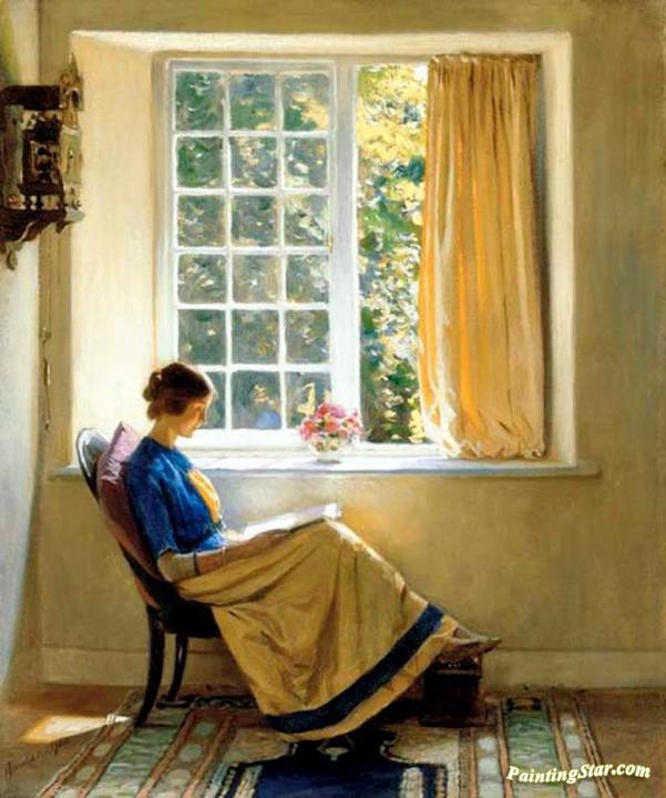 601x720 Morning Sun Artwork By Harold Knight Oil Painting Amp Art Prints - Morning Sun Painting
