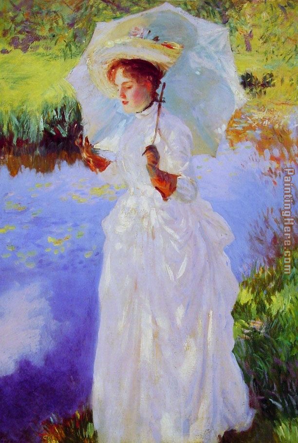 612x909 John Singer Sargent A Morning Walk Lady Painting Anysize 50% Off - Morning Walk Painting