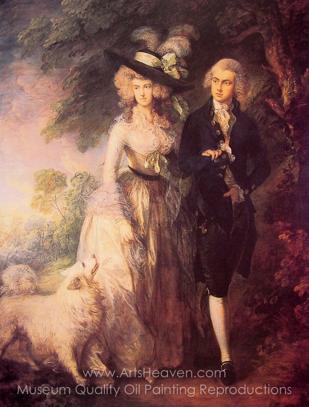 622x820 Reproduction Painting Thomas Gainsborough Mr. And Mrs. William - Morning Walk Painting