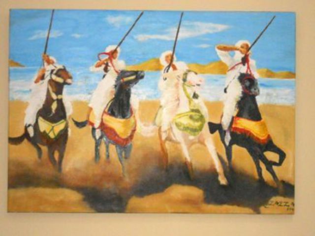 640x480 Mohamed Ettaoulti Artwork Amazing Oil Painting For Sale Moroccan - Moroccan Painting