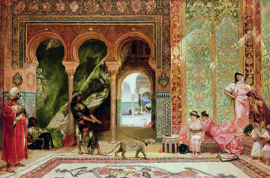 900x592 A Royal Palace In Morocco Painting By Benjamin Jean Joseph Constant - Moroccan Painting