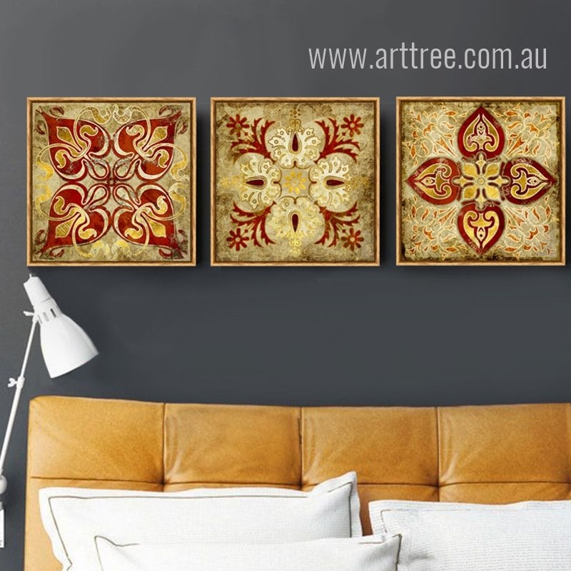 800x800 Golden Moroccan Style - Moroccan Style Painting