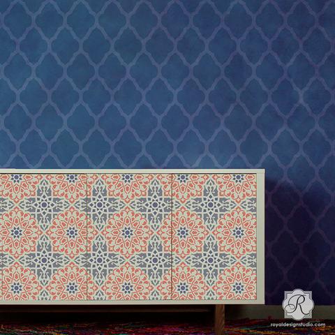 480x480 Moroccan Stencils Create Moroccan Pattern Decor With Stencil - Moroccan Style Painting