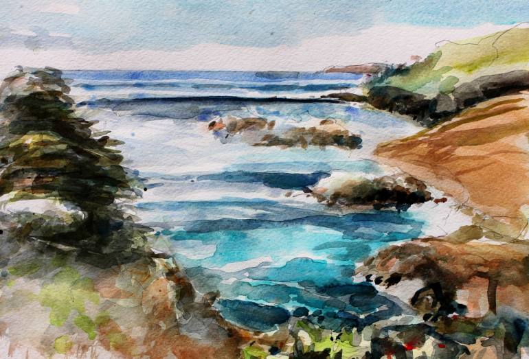 770x523 Saatchi Art Just North Of Morro Bay Painting By Daniel Clarke - Morro Bay Painting