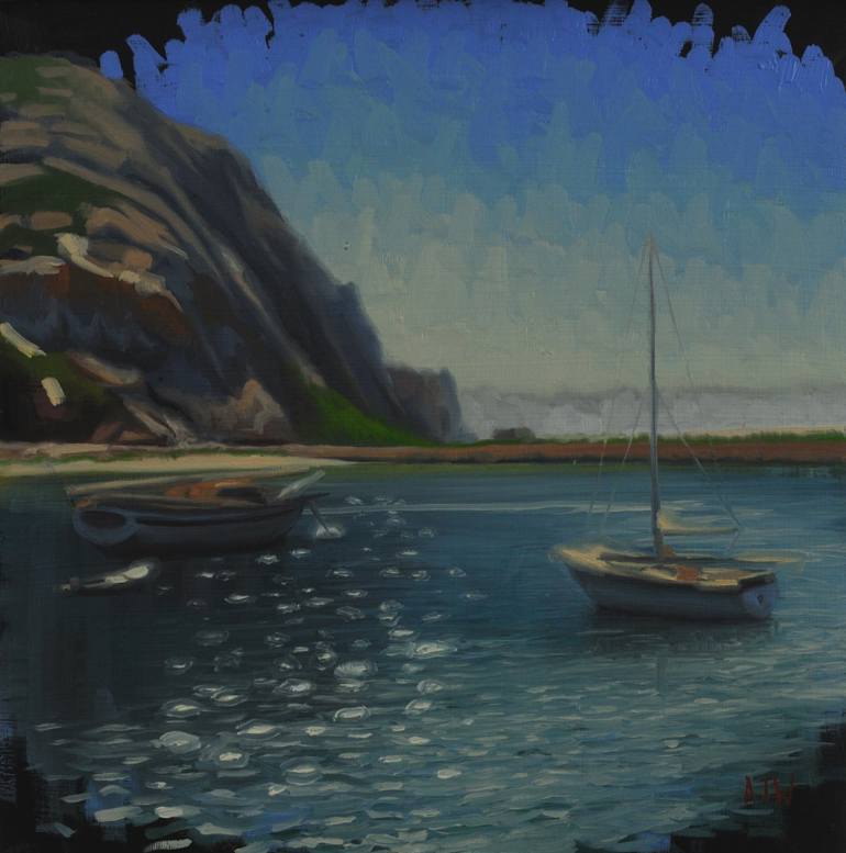 770x777 Saatchi Art Morro Bay Study (4) Painting By Adam Wexelblatt - Morro Bay Painting