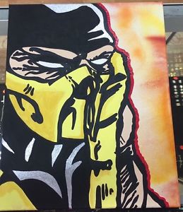 259x300 Mortal Kombat Xl New 16x20 Inch Painting Art Ps4 Scorpion - Mortal Kombat Painting