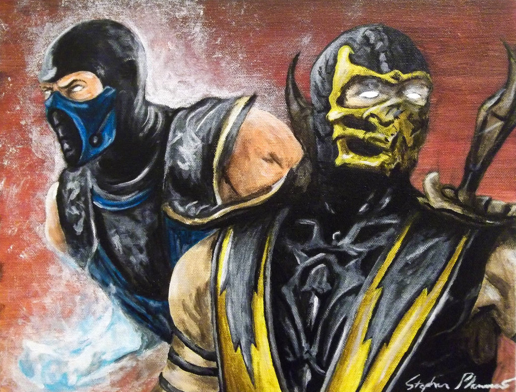 1024x778 Scorpion Sub Zero (Mortal Kombat) By Murderdoll 197666 - Mortal Kombat Painting