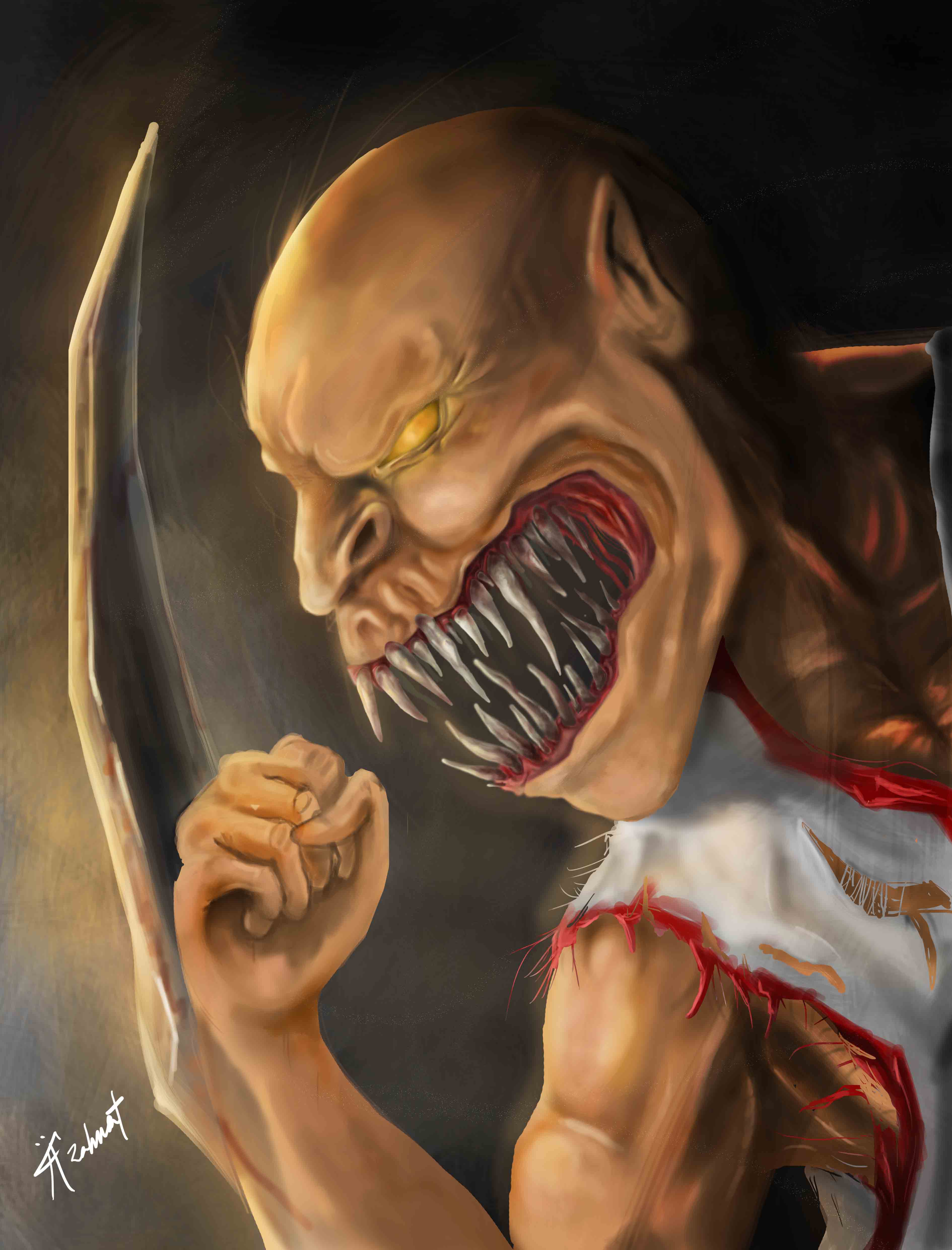 3780x4961 Baraka Of Mortal Kombat By Akirahmat On Newgrounds - Mortal Kombat Painting
