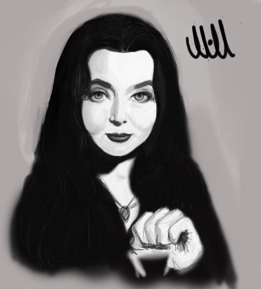 848x942 Morticia Addams By Oreomo - Morticia Addams Painting