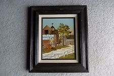 225x150 Vintage H Hargrove Morton Salt Barn Signed Advertising Oil - Morton Salt Painting