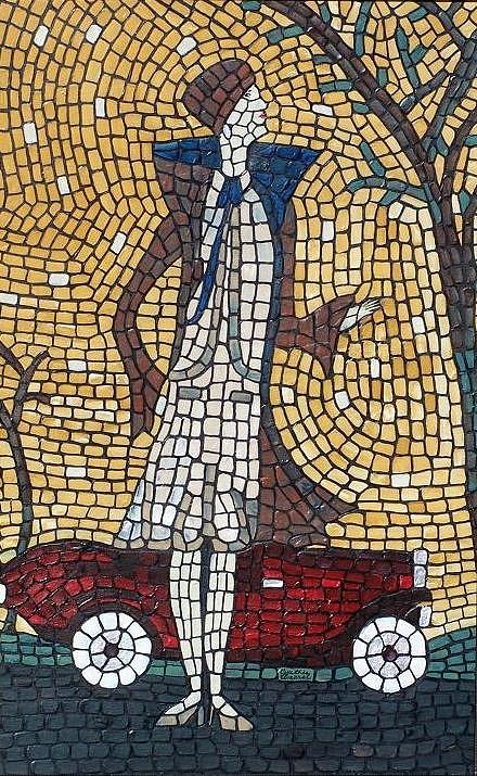 440x715 High Fashion Painting By Cynthia Amaral - Mosaic Painting