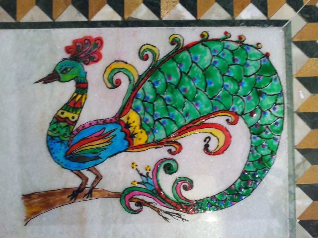 1024x768 How To Paint On Ohp Sheets (Glass Painting) - Mosaic Painting For Kids