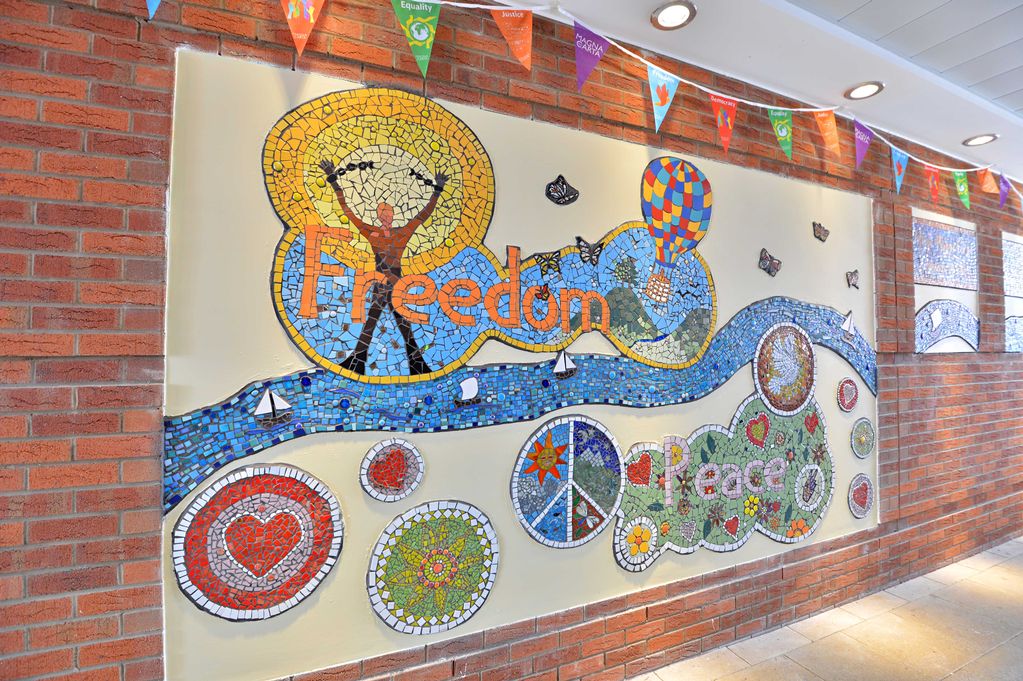 1023x681 Mosaics For Kids Wall House Photos - Mosaic Painting For Kids