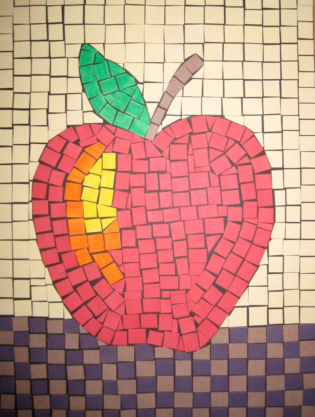 1095x1450 Mosaics Teachkidsart - Mosaic Painting For Kids