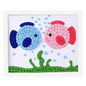 330x330 Nice Fishes Diy Button Painting Mosaic Craft For Kids On Onbuy - Mosaic Painting For Kids