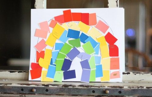 500x318 Rainbow Mosaic Mosaics, Rainbows And Craft - Mosaic Painting For Kids