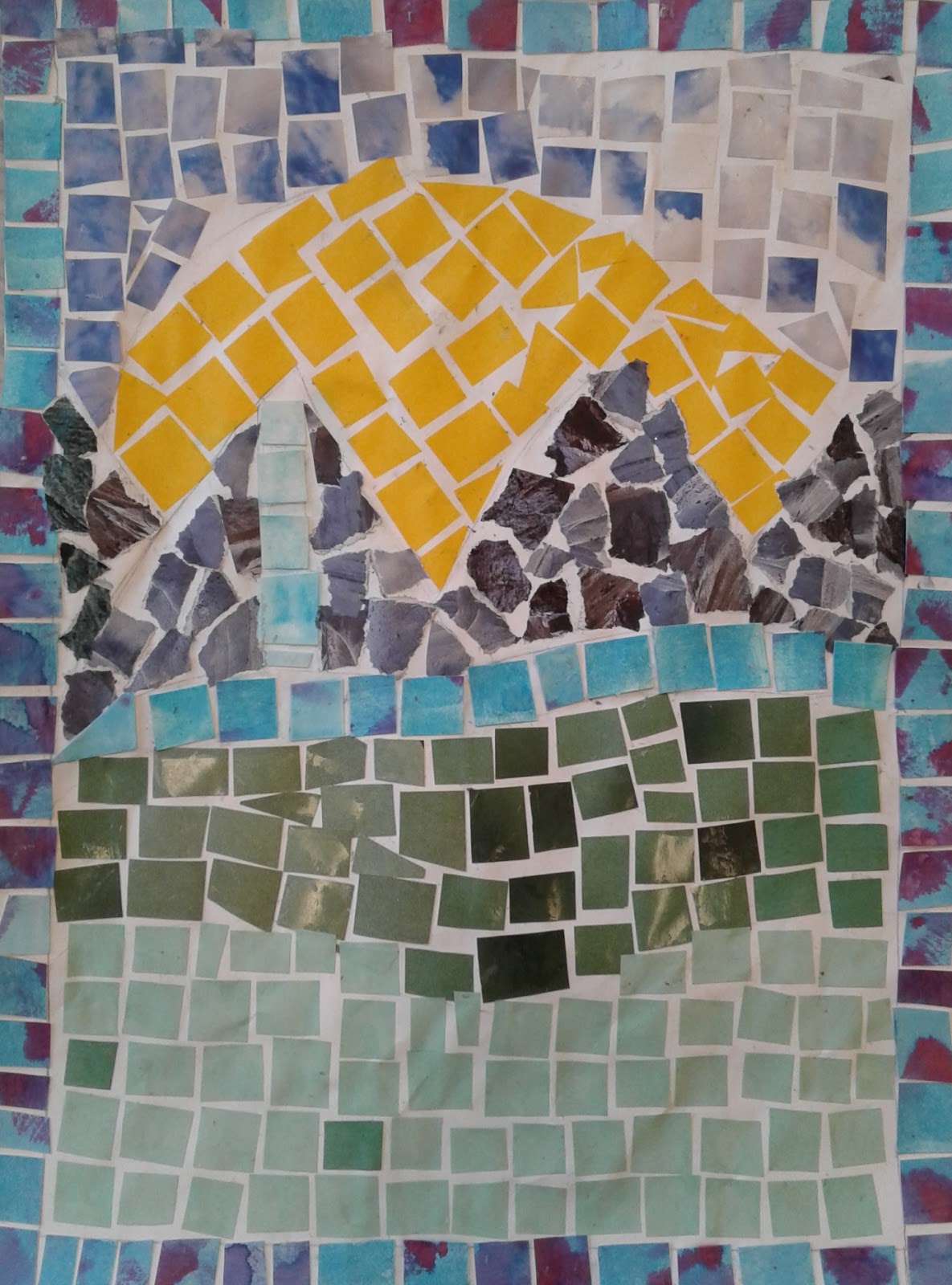 1185x1600 A Faithful Attempt Paper Mosaic Collages - Mosaic Painting For Kids