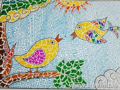 400x300 Child Artist Bhavya Singh Study Hall Lucknow - Mosaic Painting For Kids