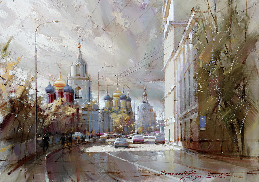 900x632 Moscow. Varvarka Street. Painting By Ramil Gappasov - Moscow Painting