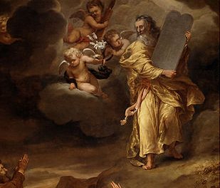 309x264 Morning Reading Mon, 30 Apr Exodus 17 20 ~ Moses And The Ten - Moses 10 Commandments Painting