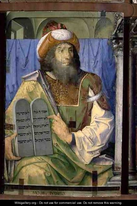 441x660 Moses With The Ten Commandments - Moses 10 Commandments Painting