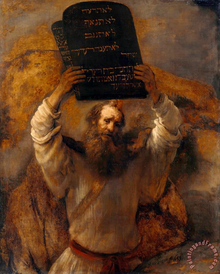 770x960 Rembrandt Harmensz Van Rijn Moses With The Ten Commandments - Moses 10 Commandments Painting