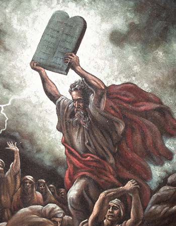 350x450 How Would Moses Vote By Mark Glanville - Moses 10 Commandments Painting