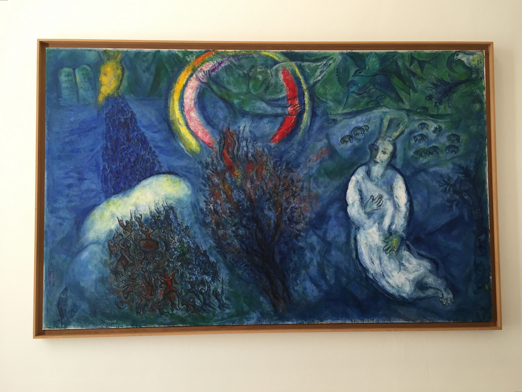 1024x769 Nice Marc Chagall Museum - Moses And The Burning Bush Painting