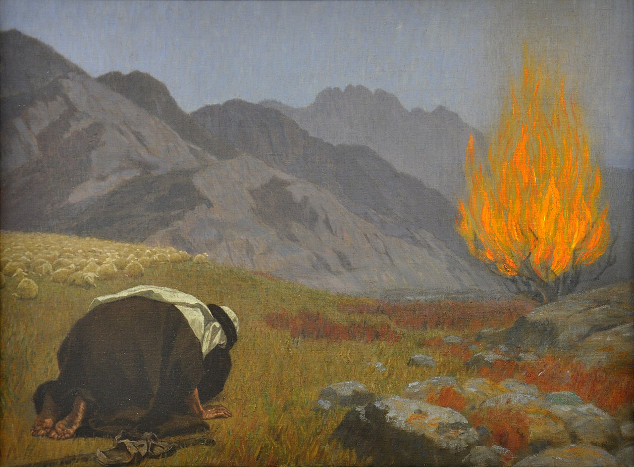 1280x944 Filegebhard Fugel Moses Vor Dem Brennenden Dornbusch C1920.jpg - Moses And The Burning Bush Painting