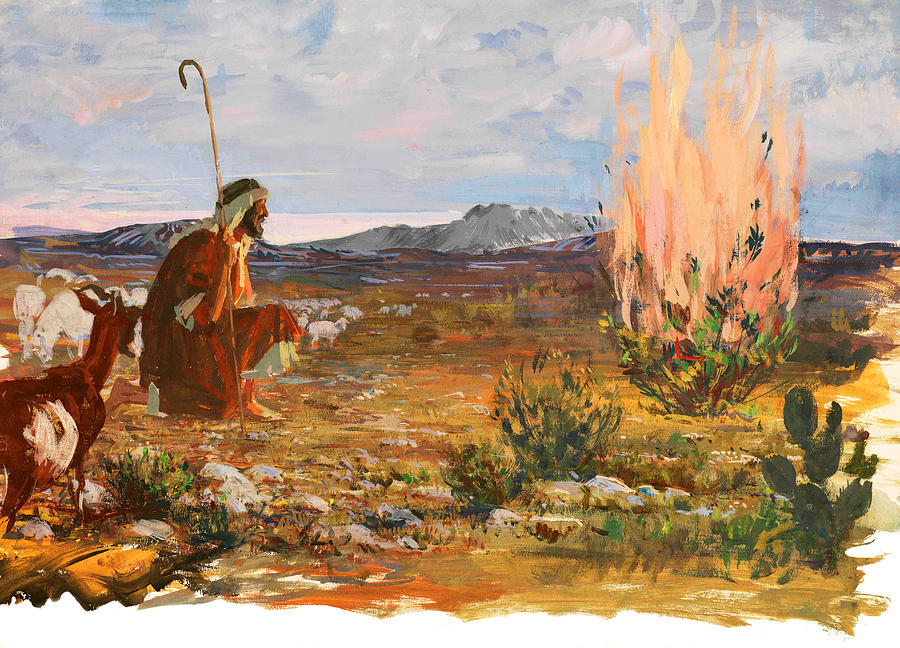 900x648 Moses And Burning Bush Photograph By Munir Alawi - Moses Burning Bush Painting