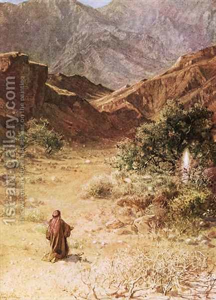 433x600 Moses And The Burning Bush William Brassey Hole Reproduction 1st - Moses Burning Bush Painting