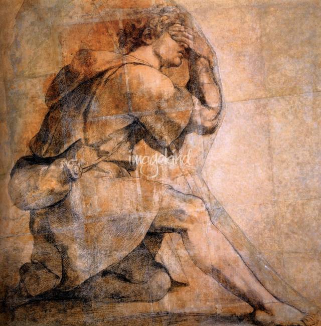 640x650 Study For Moses In Front Of The Burning Bush By Artloversonline - Moses Burning Bush Painting