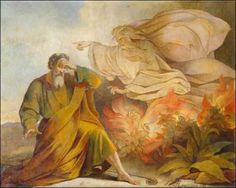 236x188 God Speaks To Moses From The Burning Bush Painting Vbs - Moses Burning Bush Painting