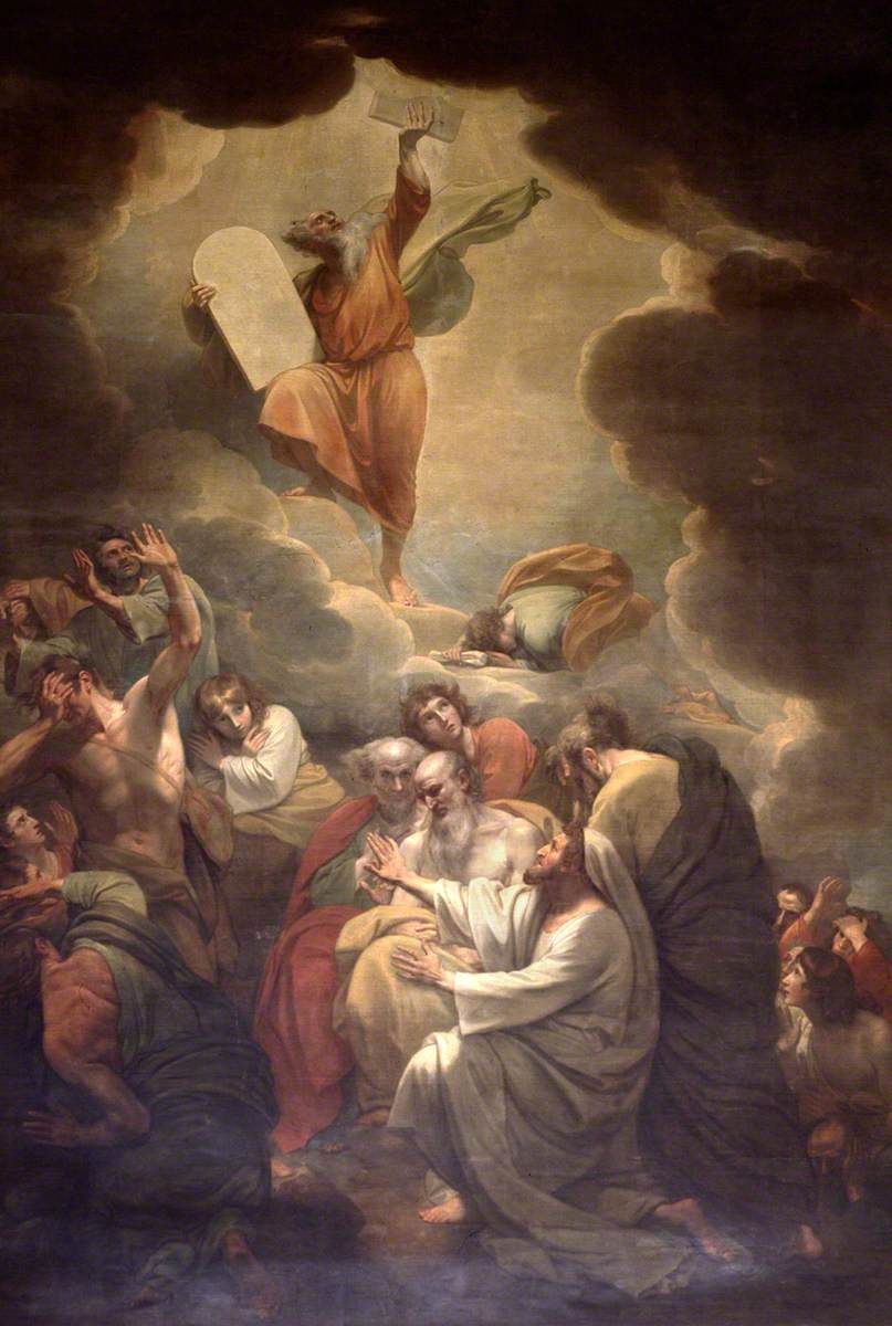 807x1200 Moses Receiving The Law On Mount Sinai - Moses On Mount Sinai Painting