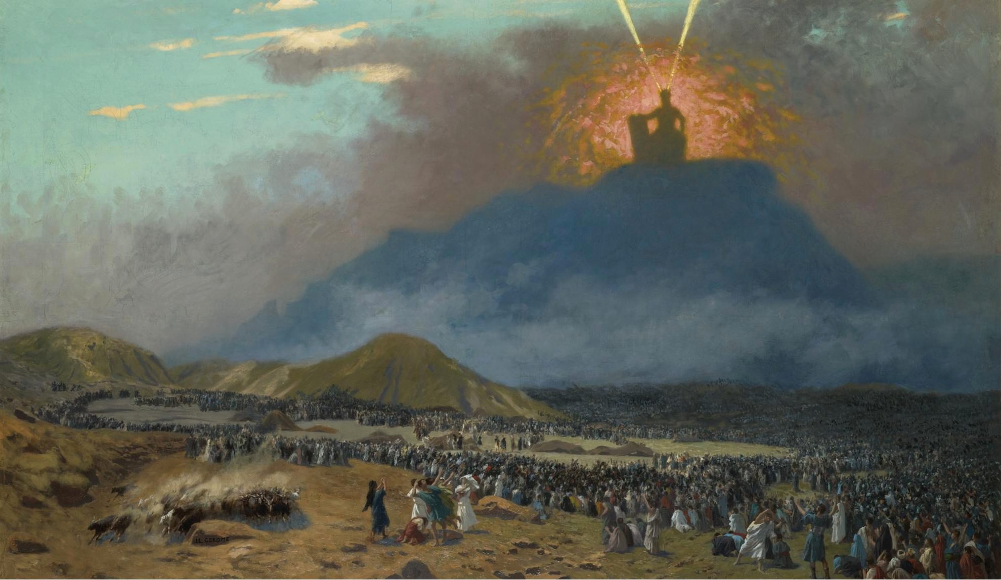 1979x1148 Moses On Mount Sinai (Illustration) - Moses On Mount Sinai Painting