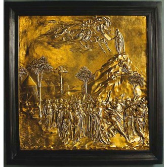 330x330 Moses On Mount Sinai Receiving The Tablets Relief By Lorenzo Ghiberti - Moses On Mount Sinai Painting