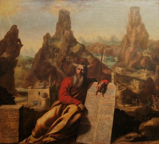 540x489 Jacques De Moses - Moses On Mount Sinai Painting
