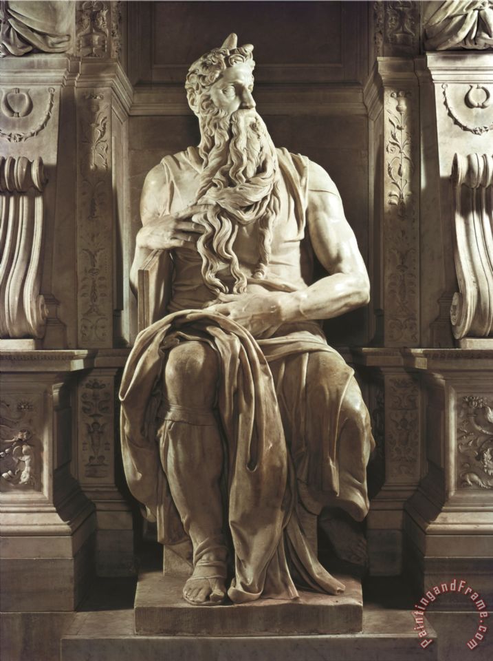 717x960 Michelangelo Buonarroti Michelangelo Moses Painting - Moses Painting