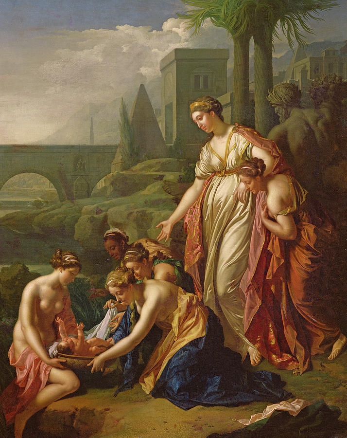 714x900 Moses Saved From The Water Painting By Adriaan Van Der Werff - Moses Painting