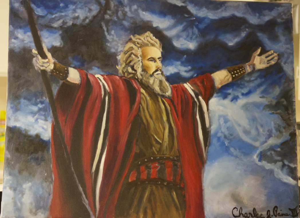 1048x762 Moses By Charliejacksonpaine3 - Moses Painting
