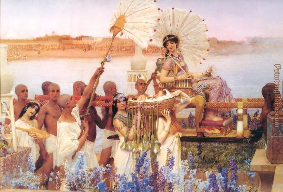980x666 Sir Lawrence Alma Tadema The Finding Of Moses Painting Anysize 50 - Moses Painting