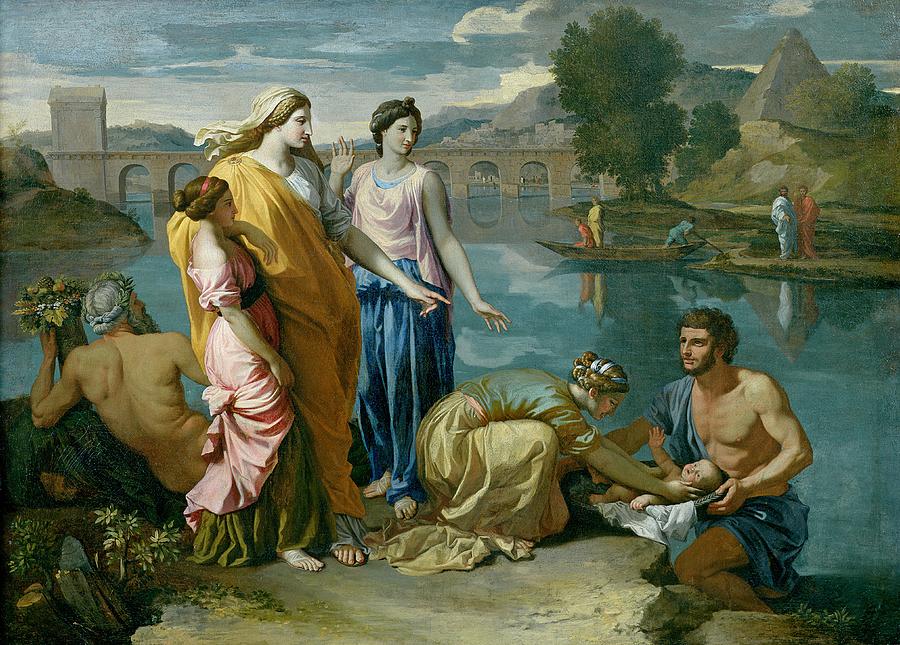 900x645 The Finding Of Moses Painting By Nicolas Poussin - Moses Painting
