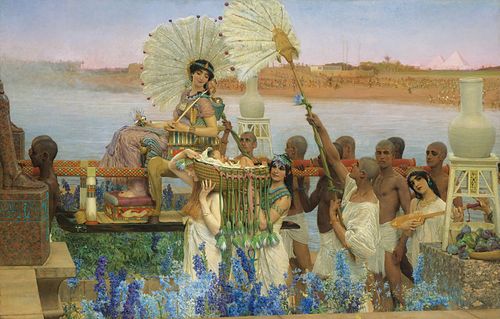 500x319 The Finding Of Moses (Alma Tadema Painting) - Moses Painting