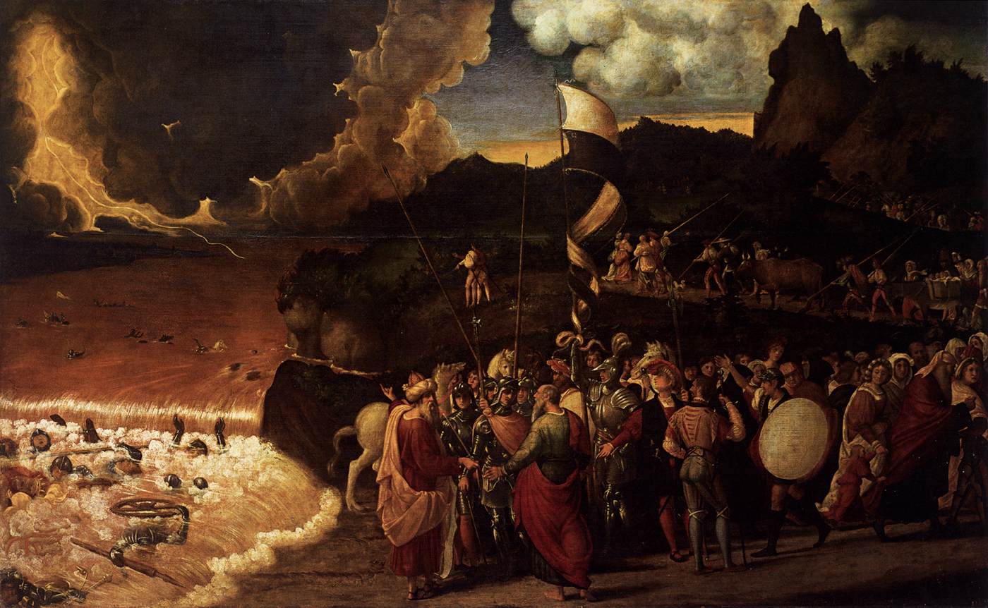 1400x862 Crossing The Red Sea The Bible Through Artists' Eyes - Moses Parting The Red Sea Painting