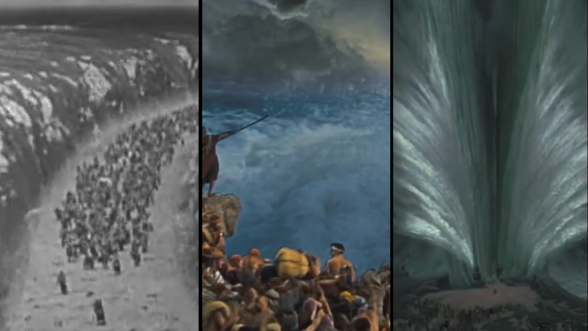 1920x1080 The Visual Effects Of Parting The Red Sea Through The Years - Moses Parting The Red Sea Painting