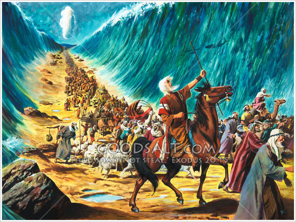 Moses Red Sea Painting at PaintingValley.com | Explore collection of ...